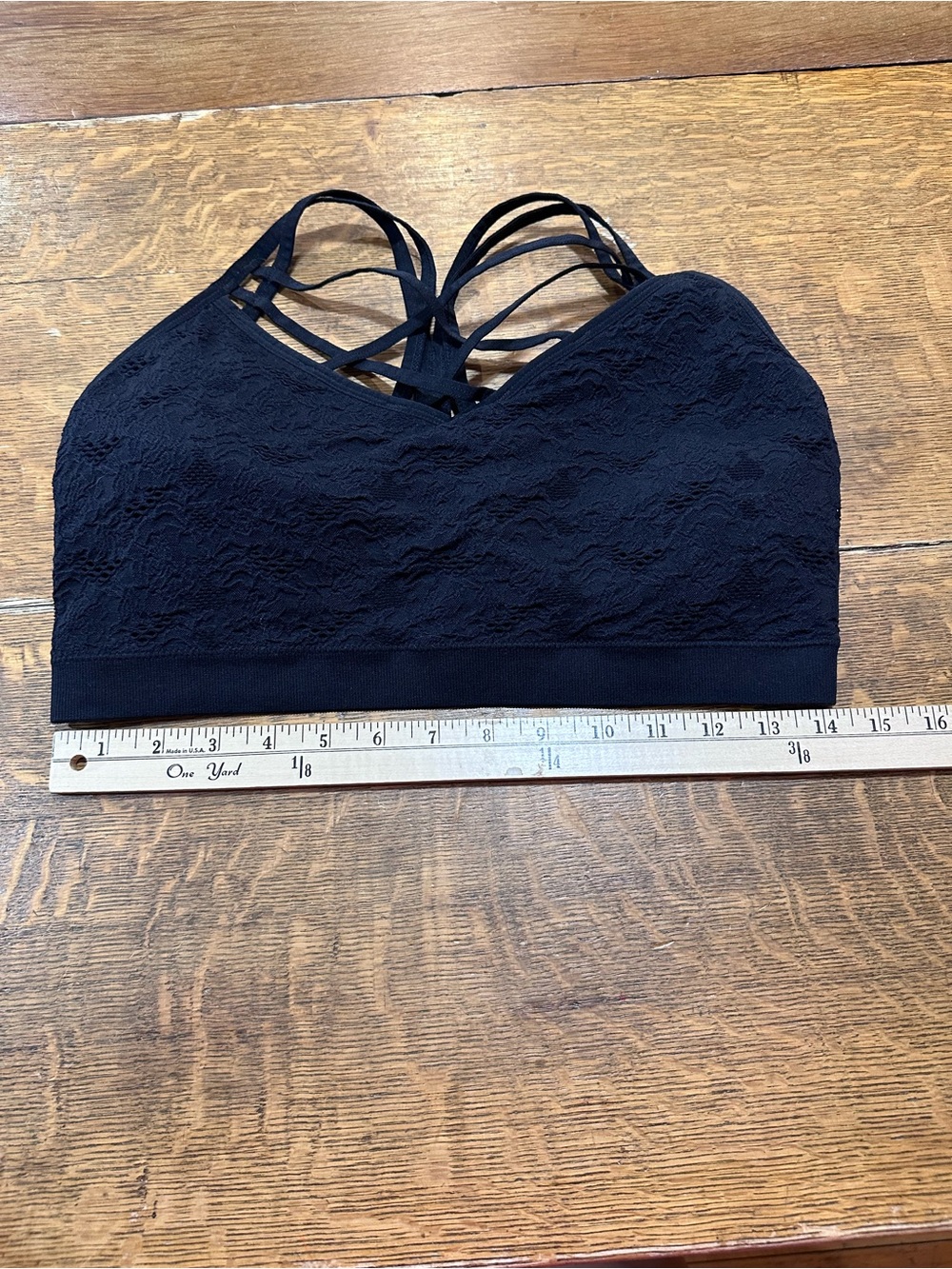 Maurices Black Lace Strappy Bralette 2x
